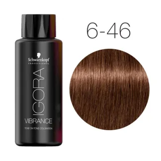 Краска для волос без аммиака — Schwarzkopf Professional Igora Vibrance №6-46 (Темный русый бежевый шоколадный)