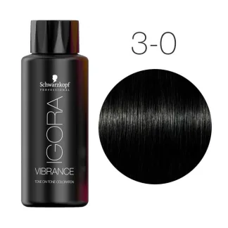 Краска для волос без аммиака — Schwarzkopf Professional Igora Vibrance №3-0 (Темно-коричневый натуральный)