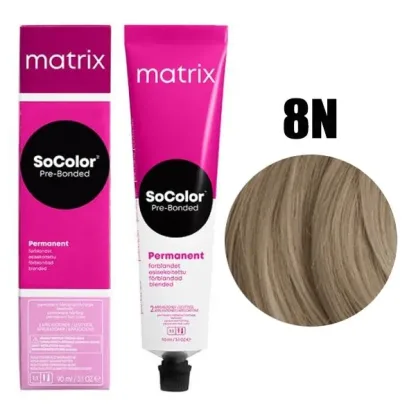 Крем-краска для волос — Matrix SoColor Pre-Bonded 8N (Светлый Блондин)