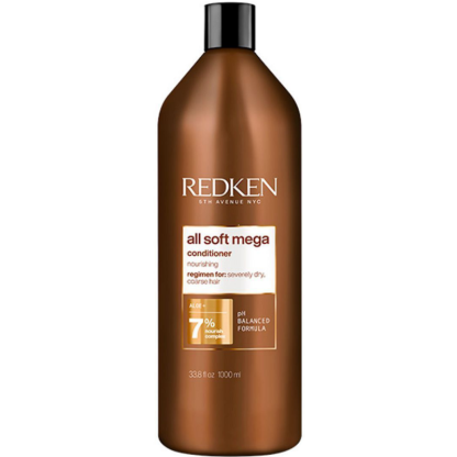 Кондиционер для питания и смягчения очень сухих и ломких волос – Redken All Soft Mega Conditioner 1000 ml