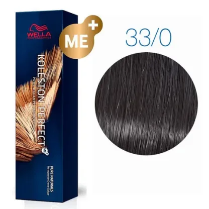 Стойкая крем-краска — Wella Professionals Koleston Perfect Me+ №33/0 (темно-коричневый интенсивный натуральный) 60 ml