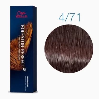 Стойкая крем-краска — Wella Professionals Koleston Perfect Me+ №4/71 (тирамису) 60 ml