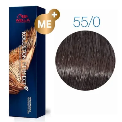 Стойкая крем-краска – Wella Professionals Koleston Perfect Me+ №55/0 (Светло-коричневый интенсивный натуральный) 60 ml