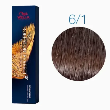 Стойкая крем-краска – Wella Professionals Koleston Perfect Me+ №6/1 (Древесный дым) 60 ml