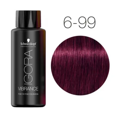 Краска для волос без аммиака — Schwarzkopf Professional Igora Vibrance № 6-99 (Темный русый фиолетовый экстра)