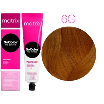 Крем-краска для волос — Matrix SoColor Pre-Bonded 6G (темный блондин золотистый)