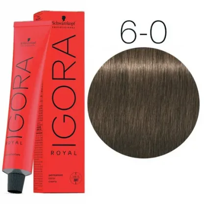 Крем-краска для волос — Schwarzkopf Professional IGORA Royal № 6-0 (Темно-русый натуральный)