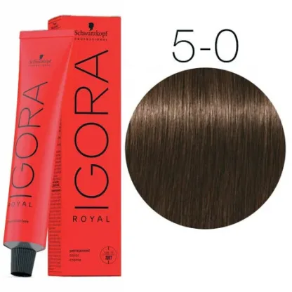 Крем-краска для волос — Schwarzkopf Professional IGORA Royal № 5-0 (Светло-коричневый натуральный)