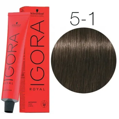 Крем-краска для волос — Schwarzkopf Professional IGORA Royal № 5-1 (Светло-коричневый сандрэ)