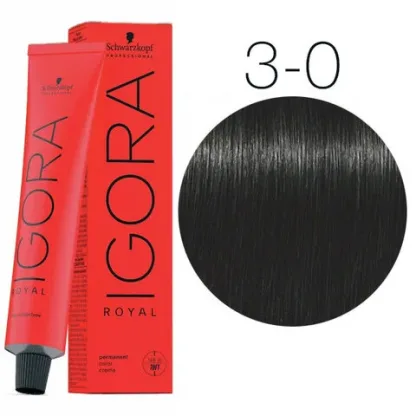 Крем-краска для волос — Schwarzkopf Professional IGORA Royal № 3-0 (Темно-коричневый натуральный)