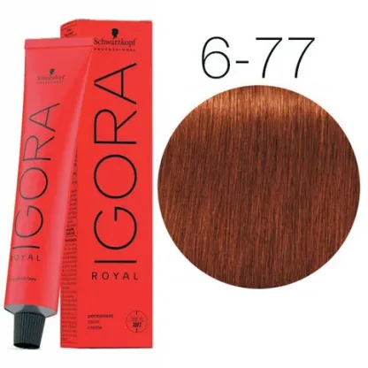 Крем-краска для волос — Schwarzkopf Professional IGORA Royal № 6-77 (Темно-русый медный экстра)