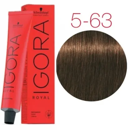 Крем-краска для волос — Schwarzkopf Professional IGORA Royal № 5-63 (Светлый коричневый шоколадный матовый)