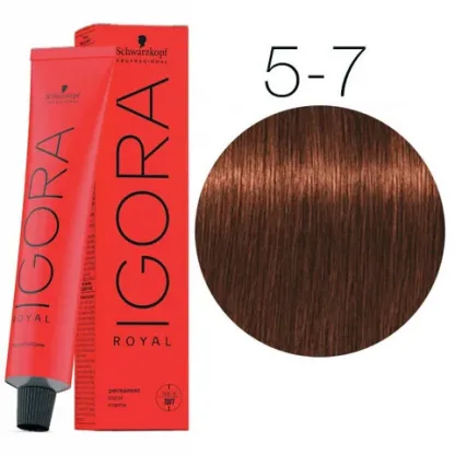 Крем-краска для волос — Schwarzkopf Professional IGORA Royal № 5-7 (Светло-коричневый медный)