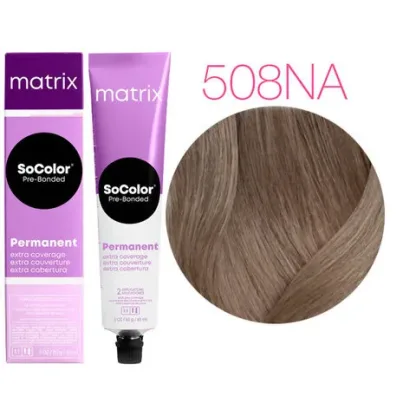 Краска для седых волос  – Matrix SoColor Pre-Bonded 508NA (Светлый Блондин Натуральный Пепельный)