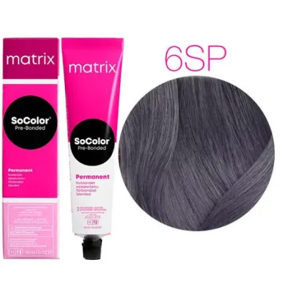 Крем-краска для волос — Matrix SoColor Pre-Bonded 6SP (Темный Блондин Серебристый Жемчужный)