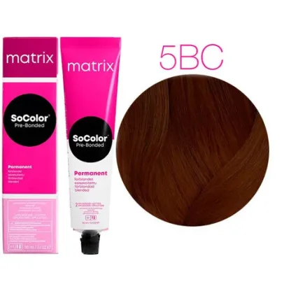 Крем-краска для волос — Matrix SoColor Pre-Bonded 5BC (Светлый Шатен Коричнево-Медный)