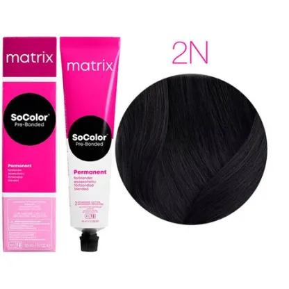 Крем-краска для волос — Matrix SoColor Pre-Bonded 2N (Черный)