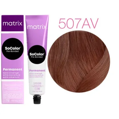 Краска для седых волос — Matrix SoColor Pre-Bonded 507AV (Блондин пепельно-перламутровый)