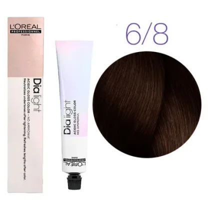 Краска для волос — L’Oreal Professionnel Dia Light № 6.8 (Темный блондин мокка) 50 ml