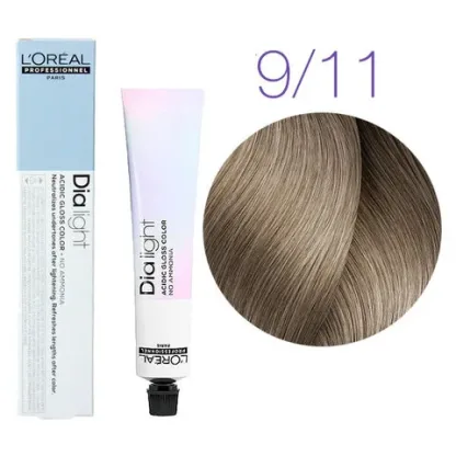 Краска для волос — L’Oreal Professionnel Dia Light № 9.11 (Молочный коктейль холодный пепельный) 50 ml