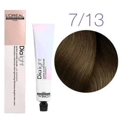 Краска для волос — L’Oreal Professionnel Dia Light № 7.13 (Блондин медовый натуральный) 50 ml