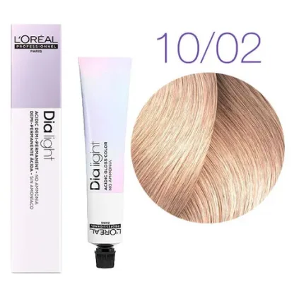 Краска для волос — L’Oreal Professionnel Dia Light № 10.02 (Молочный коктейль Очень светлый натуральный перламутровый) 50 ml