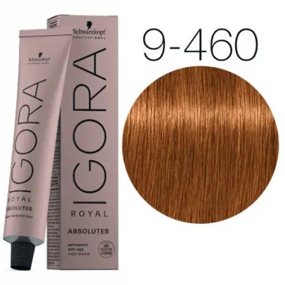 Крем-краска для окрашивания зрелых волос — Schwarzkopf Professional Igora Royal Absolutes №9-460 (Блондин бежевый шоколадный натуральный)