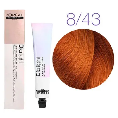 Краска для волос — L’Oreal Professionnel Dia Light № 8.43 (Светлый блондин медно-золотистый) 50 ml