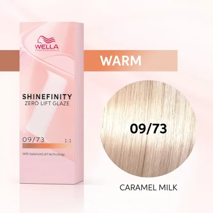 Гель-крем для тонирования и блеска без осветления — Wella Professionals Shinefinity №09/73 Caramel Milk (Карамельное Молоко) 60 ml