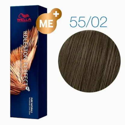 Стойкая крем-краска – Wella Professionals Koleston Perfect Me+ №55/02 (Светло-коричневый интенсивный натуральный матовый) 60 ml