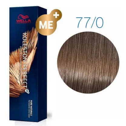 Стойкая крем-краска – Wella Professionals Koleston Perfect Me+ №77/0 (Блонд интенсивный натуральный) 60 ml