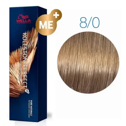 Стойкая крем-краска – Wella Professionals Koleston Perfect Me+ №8/0 (Светлый блонд натуральный) 60 ml