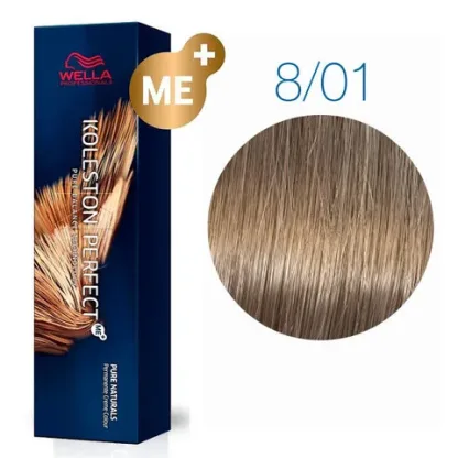 Стойкая крем-краска – Wella Professionals Koleston Perfect Me+ №8/01 (Миндаль) 60 ml