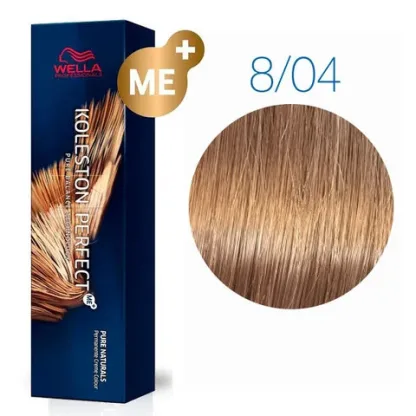 Стойкая крем-краска – Wella Professionals Koleston Perfect Me+ №8/04 (Яркий закат) 60 ml