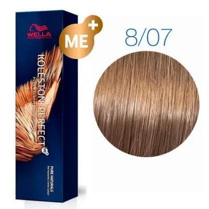 Стойкая крем-краска – Wella Professionals Koleston Perfect Me+ №8/07 (Платан) 60 ml