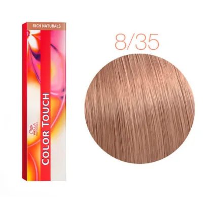 Тонирующая краска для волос – Wella Professional Color Touch №8/35 (Светлый блонд золотистый махагоновый) 60 ml