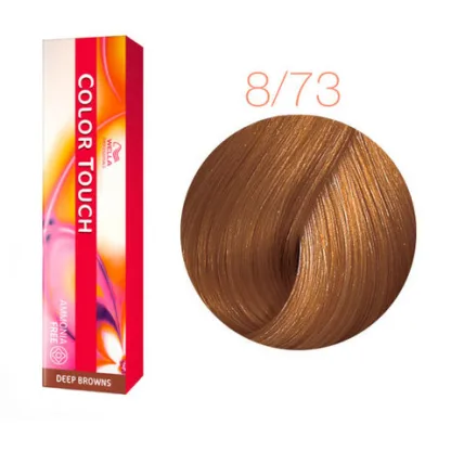 Тонирующая краска для волос – Wella Professional Color Touch №8/73 (Светлый блонд коричнево-золотистый) 60 ml