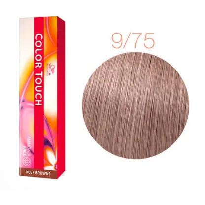 Тонирующая краска для волос – Wella Professional Color Touch №9/75 (Очень светлый блонд коричневый махагоновый) 60 ml