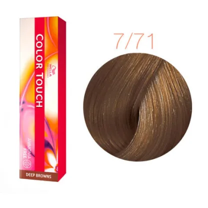 Тонирующая краска для волос – Wella Professional Color Touch №7/71 (Янтарная куница) 60 ml