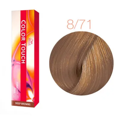 Тонирующая краска для волос – Wella Professional Color Touch №8/71 (Дымчатая норка) 60 ml