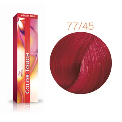 Тонирующая краска для волос – Wella Professional Color Touch №77/45( Красный шелк) 60 ml