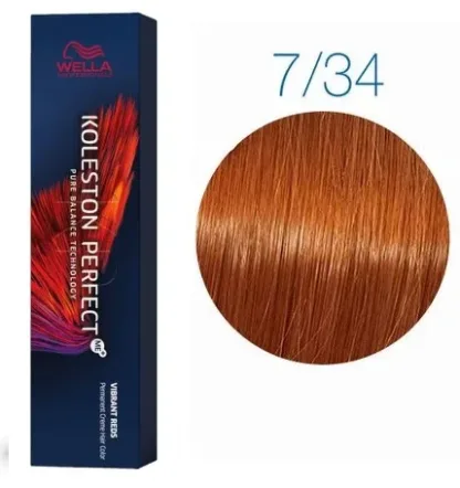 Стойкая крем-краска – Wella Professionals Koleston Perfect Me+ №7/34 (Вишневый грог) 60 ml