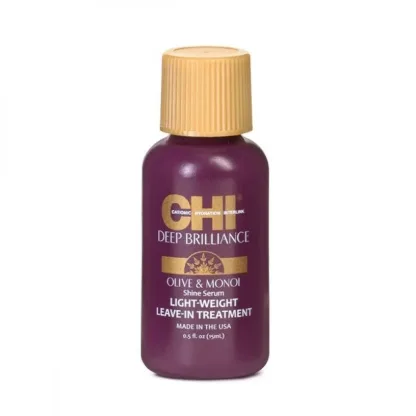 Chi Deep Brilliance Olive & Monoi Optimum Shine Light Weight Leave-in Treatment Сыворотка-Сияние15ml