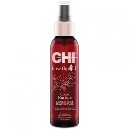 CHI Rose Hip Oil Repair and Shine Leave-in Tonic Несмываемый спрей с маслом розы и кератином 118мл