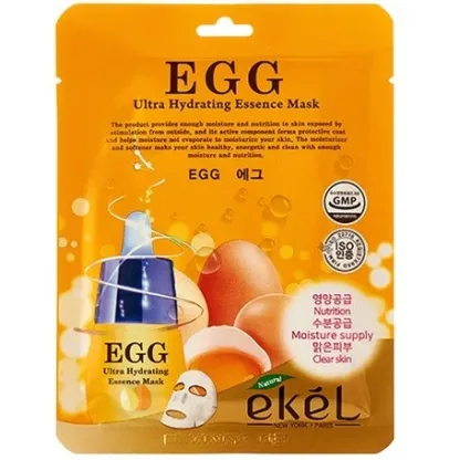 EKEL Тканевая маска для лица с экстрактом яичного желтка Egg Ultra Hydrating Essence Mask 25 мл