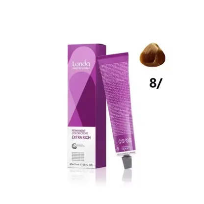 Стойкая крем-краска –  Londa Professional Permanent Color Creme 8/ (светлый блонд натуральный) 60 ml