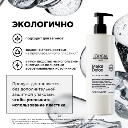 Пре-шампунь против пористости волос – L’Оreal Professionnel Metal Detox Pre-Shampoo 250 ml