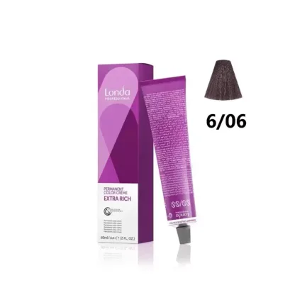 Стойкая крем-краска – Londa Professional Permanent Color Creme 6/06 (Призматический фиолетовый) 60 ml