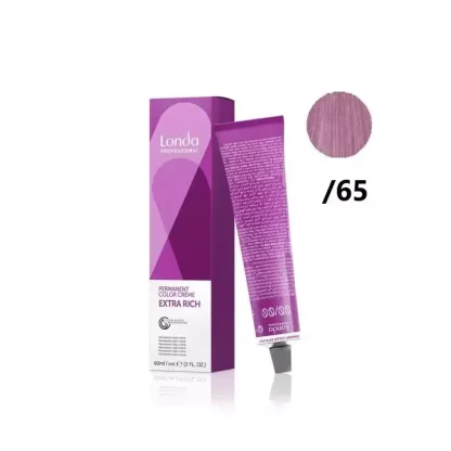 Стойкая крем-краска – Londa Professional Permanent Color Creme /65 (пастельный фиолетово-красный микстон) 60 ml