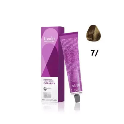 Стойкая крем-краска – Londa Professional Permanent Color Creme 7/ (блонд натуральный) 60 ml